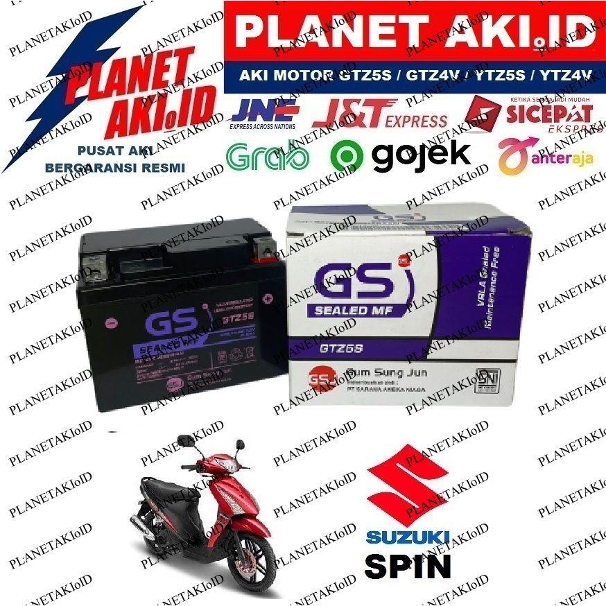 Jual Aki Motor Suzuki Spin Aki Kering Accu Kering MF GTZ5S | Shopee
