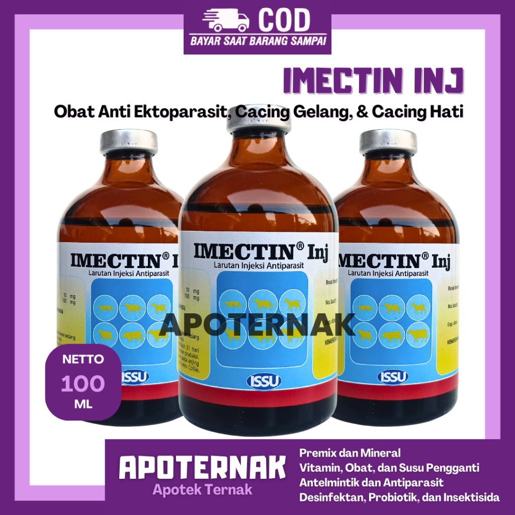 Jual IMECTIN INJ 100ML - Obat Ektoparasit dan Endoparasi Lebih Murah ...