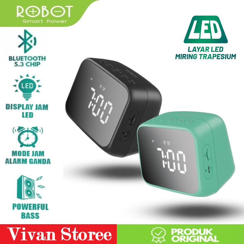 Jual ROBOT RB170 Speaker Bluetooth 5.3 with LED Display & Alarm Clock ...