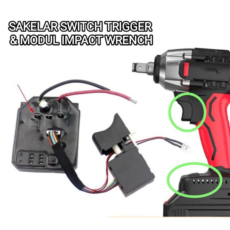Jual sakelar switch trigger modul socket baterai pin kaki baterai ...