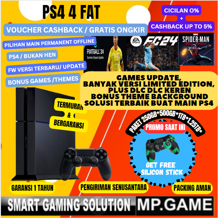 Promo PS4 Fat 500GB Hen FC 24 Fifa 24 PS 4 Ofw CFW 500 Giga 500 GB