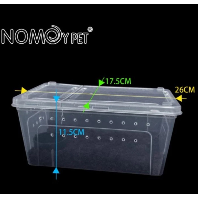 Jual NOMOY H4 MEDIUM BOX PLASTIK KANDANG REPTIL NOMOYPET GECKO COLUBRID ...