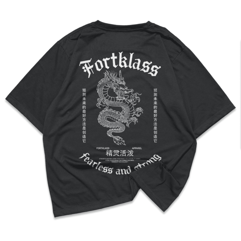 Jual FortKlass Kaos Oversize FEARLESS T-Shirt Cowok Premium Kaos Pria ...