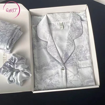 QHST Piyama Satin Baju Tidur Wanita Setelan Import Piyama Wanita Baju Tidur Cewek