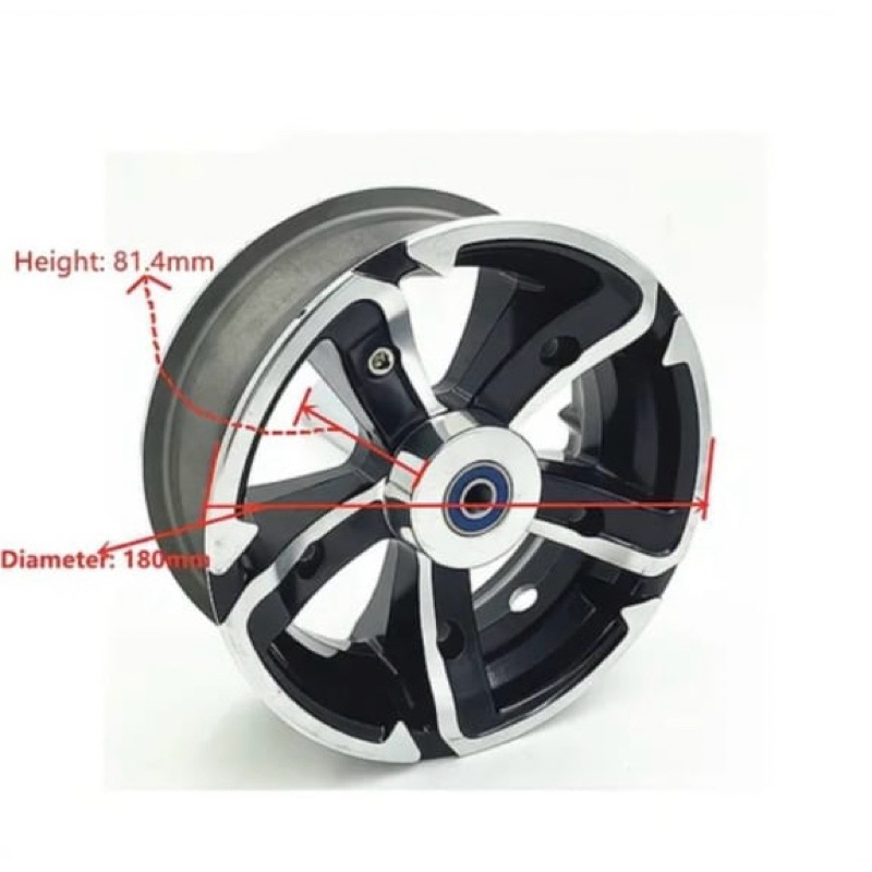 Jual Velg racing CnC Aluminium Scooter Goped X5 - Velg Rim Wheel Pisah ...