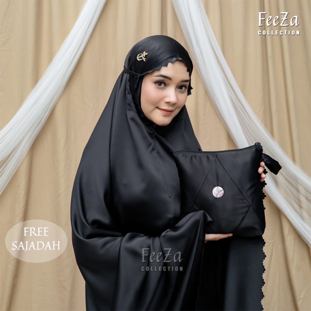 Jual Mukena Dewasa Feeza 2in1 Laser Cut Set Sajadah Tas Mukenah