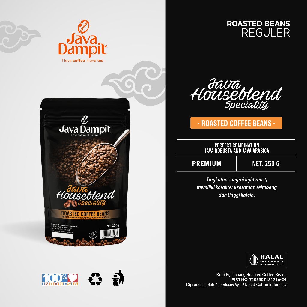Jual JAVA HOUSE BLEND ROASTED BEANS BIJI KOPI HOUSEBLEND 250g | Shopee ...