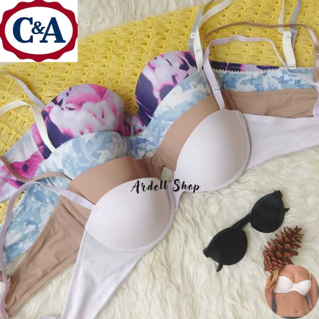 Jual CC C&A SAMPLE BRA WANITA HALFCUP KAWAT FOAM POLOS ABSTRAK 36A 36B ...