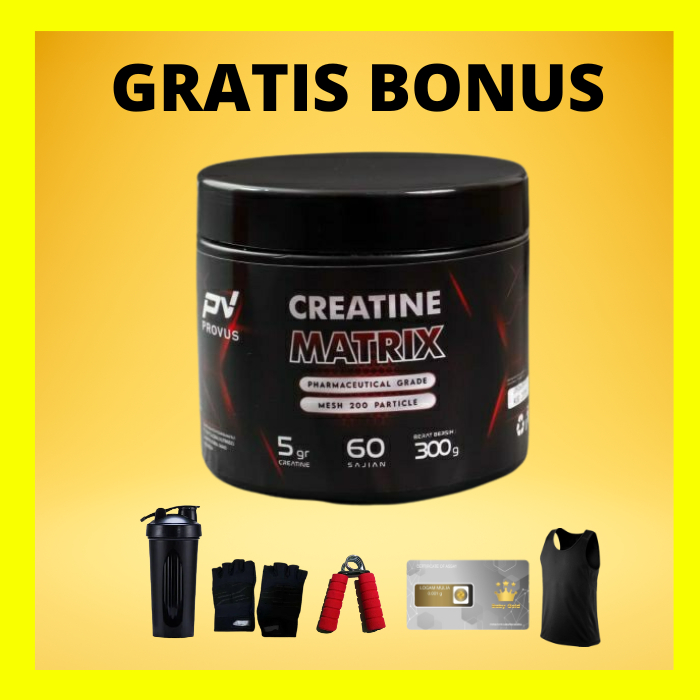 Jual CREATINE MATRIX BY PROVUS 120 / 300 GRAM 24 / 60 SERVING HALAL ...