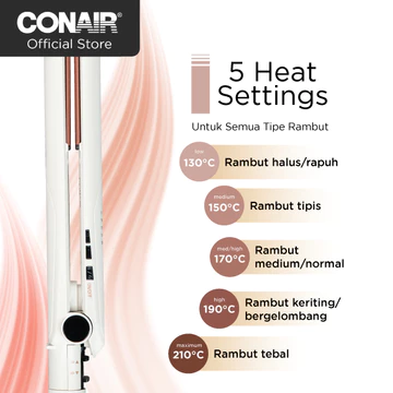 Conair Catokan Pelurus Rambut Double Ceramic 2 5cm