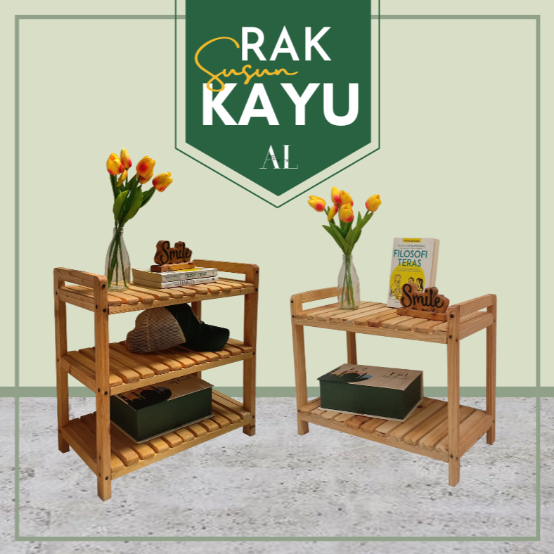 Jual Rak Susun / Rak Kayu / Rak Serbaguna / Rak Aesthetic / Wooden ...