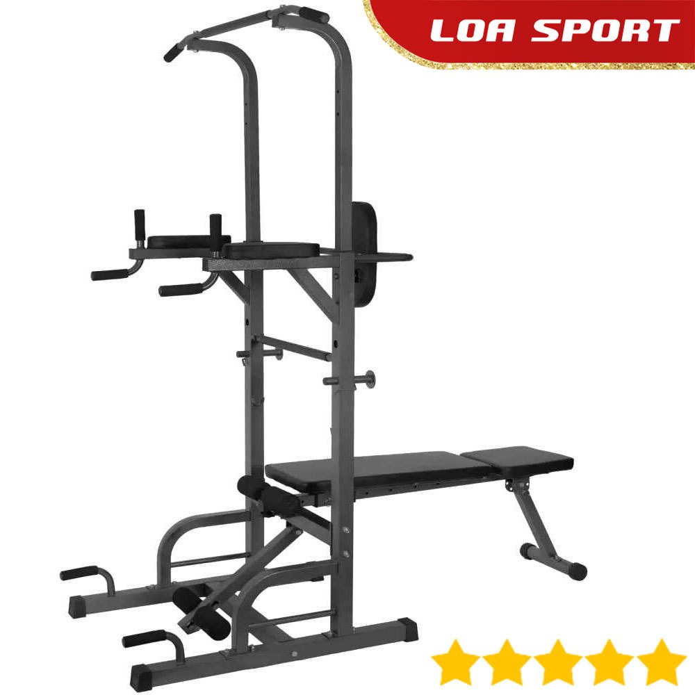 Jual pull up bar stand all in one bench press fitness station set home
