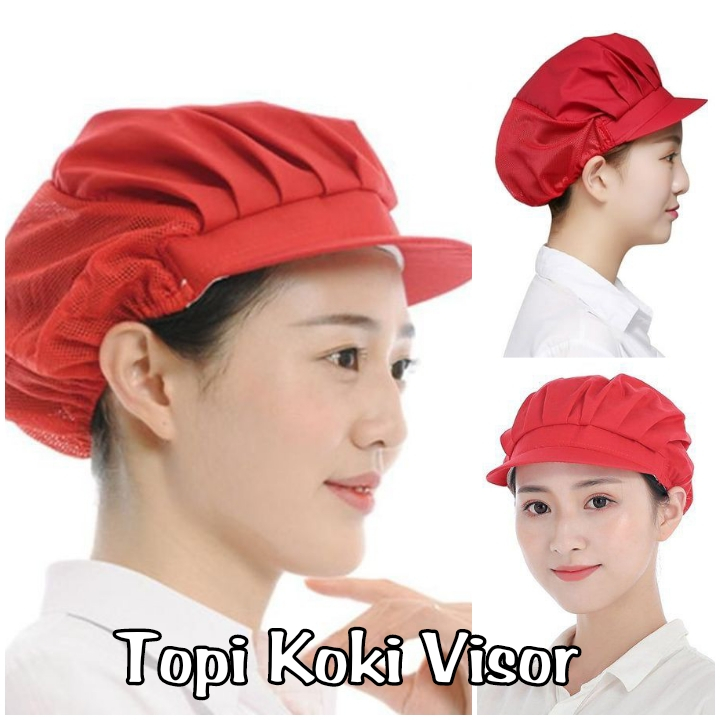Jual Topi Chef Koki Masak VISOR Bahan American Drill | Shopee Indonesia