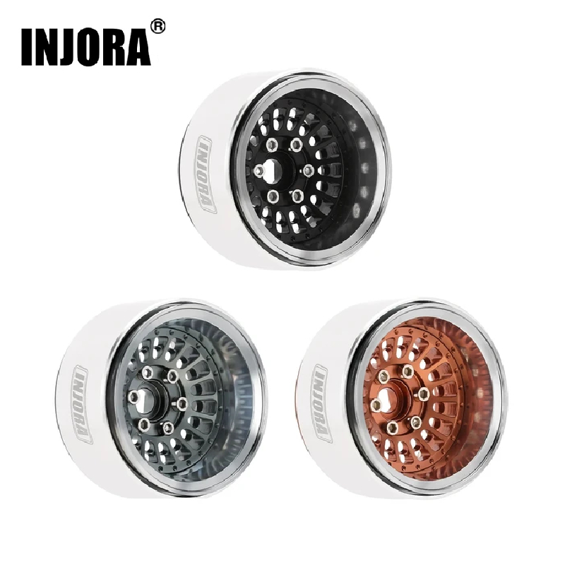 thumbnail image 2 of LAFEINA 1.9" Aluminum Beadlock Wheels -10mm Offset | 4-Pack RC Crawler Rims For SCX10 TRX4 VS4-10 | Blue Anodized 2 of 12