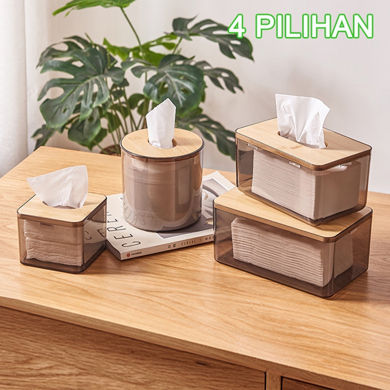 Jual Kotak Tisu Bambu Aesthetic Minimalis / Tissue Box Nordic Style ...