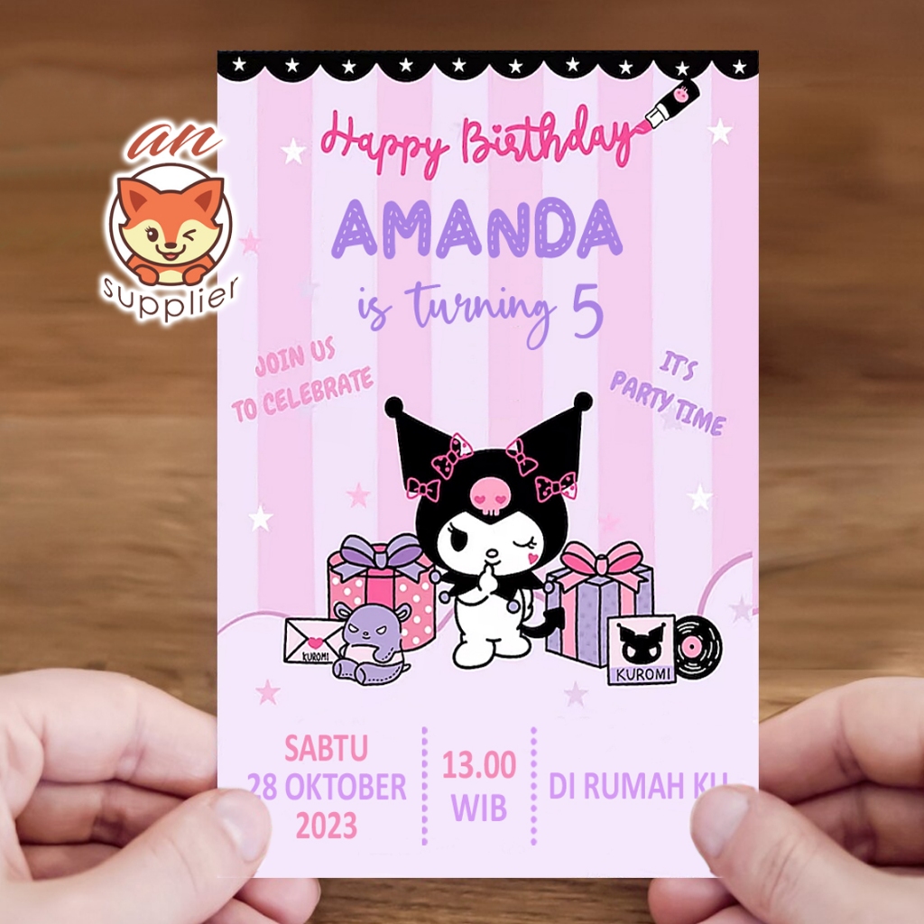 Jual UNDANGAN KUROMI 2-1 ULTAH ULANG TAHUN | Shopee Indonesia