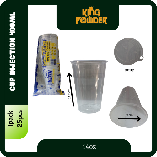 Jual Cup PP injection 400ml / Gelas cup thinwall 14oz / Gelas plastik ...