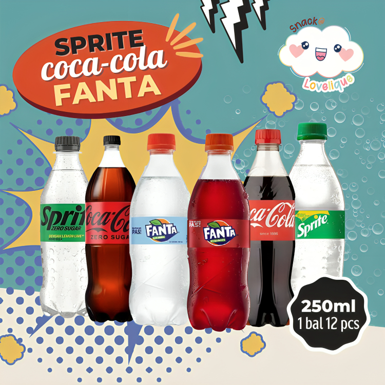 Jual Coca Cola Fanta Sprite Soda Mini 250ml Soda 1 Bal 12 Pcs Minuman Berkarbonasi 250ml 8469