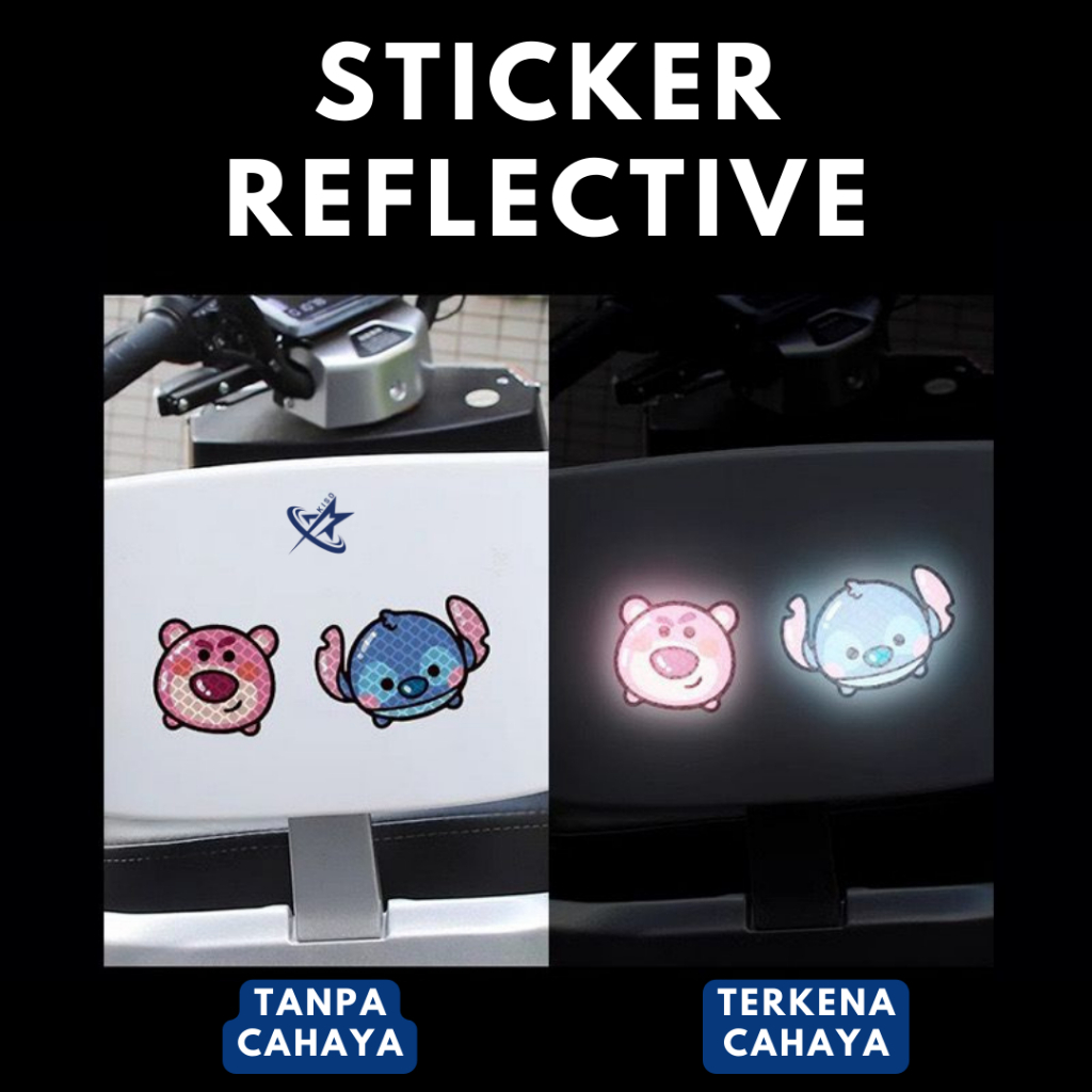 Jual KISO Sticker Reflective Reflektif Tsum Tsum Disney Lucu Waterproof ...