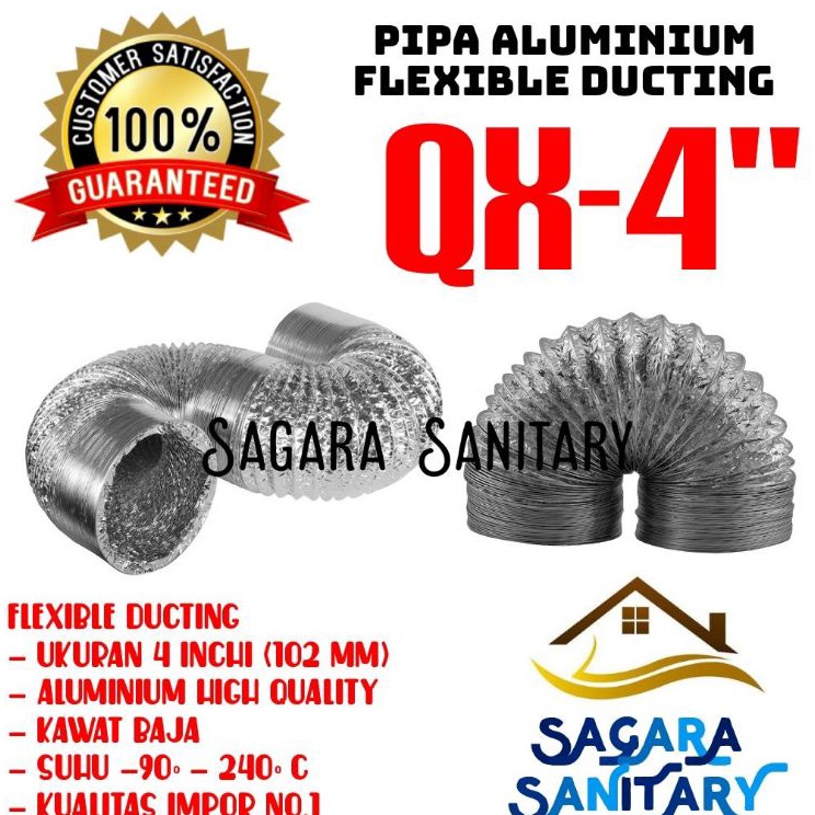 Jual Jv Flexible Ducting Inchi Pipa Cerobong Asap In Ac Cooker Hood