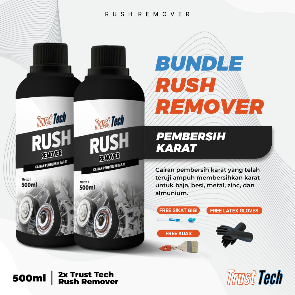 Jual TrustTech Rush Remover Penghilang Karat Pada Besi Chrome Baja Stainless Cairan Pembersih ...