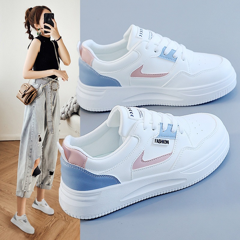 Jual Sepatu Sneakers Putih Casual Wanita Terbaru Kekinian | Shopee ...