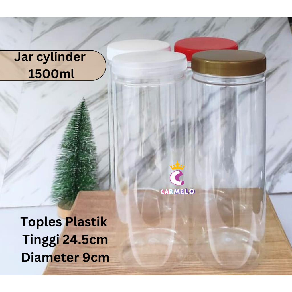 Jual Jar Cylinder L Min Beli Pc Toples Silinder Mltutup Ulir Toples Plastik Kue