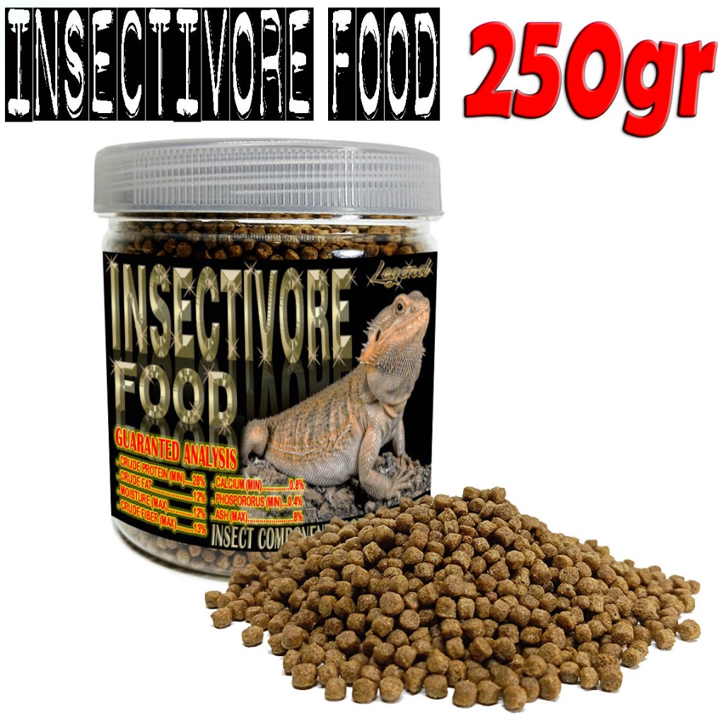 Jual 250GR PELLET MAKANAN INSECTIVORE FOOD REPTILE DIET PAKAN BEARDED ...