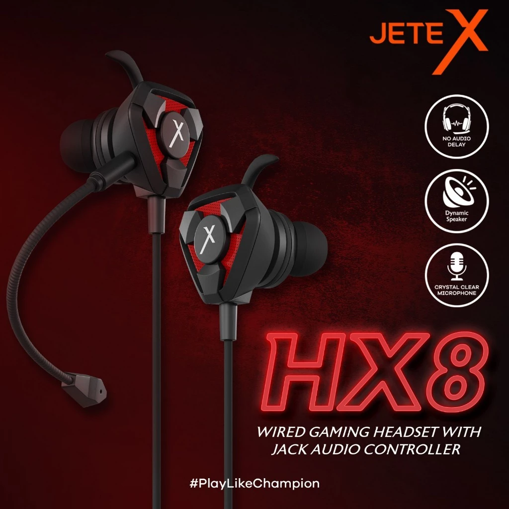 Headset Gaming Mic Earphone Gaming JETEX HX8 - Garansi 2 Tahun