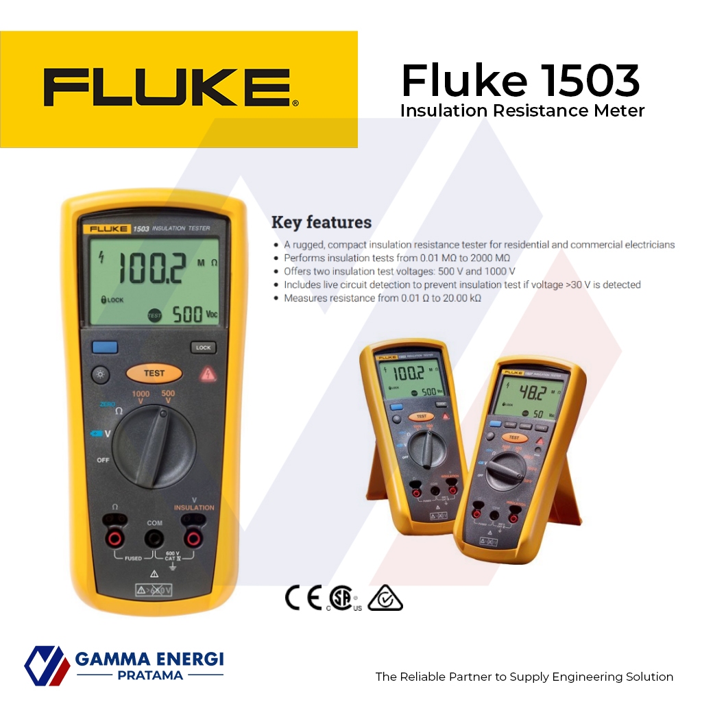 Jual Fluke 1503 Insulation Resistance Meter Shopee Indonesia