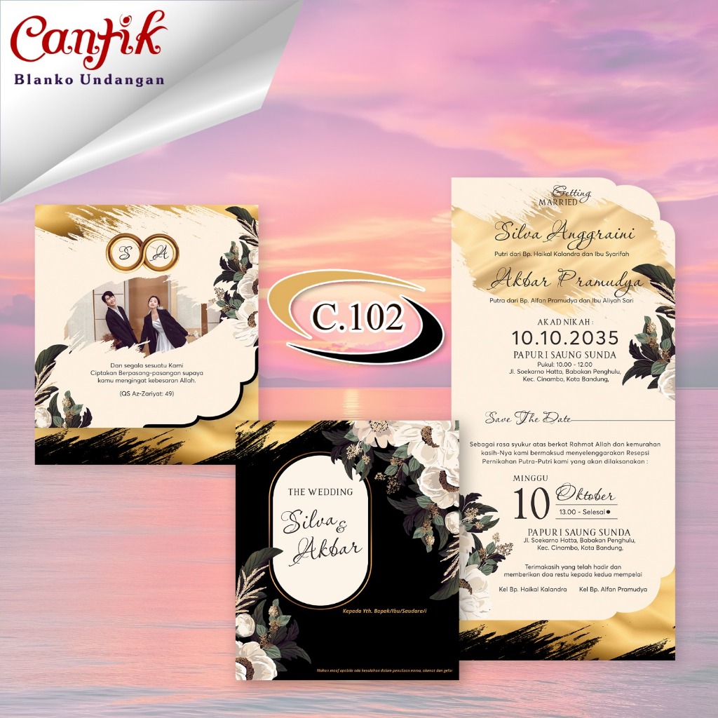 Jual Cantik 102 Blanko Undangan | Undangan Murah | Blangko Undangan