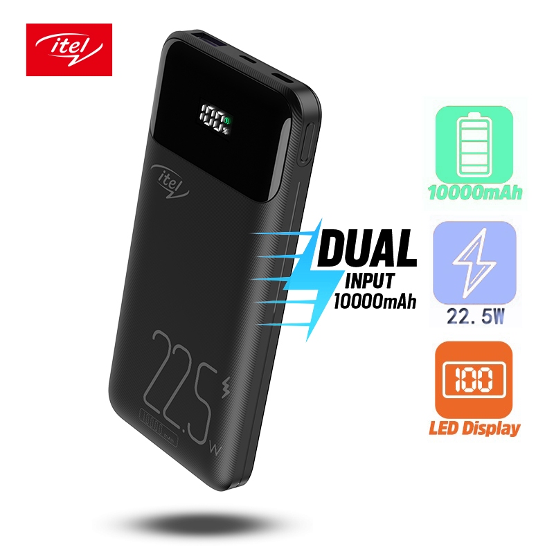 Jual Itel Powerbank Star100pf 10000mah 225w Fast Charging Dual