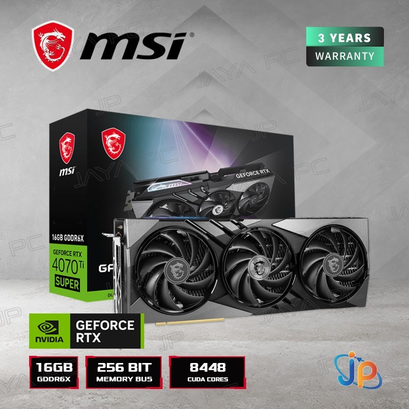 Jual VGA MSI GeForce RTX 4070 Ti Super Gaming X Slim 16GB - 16 GB ...