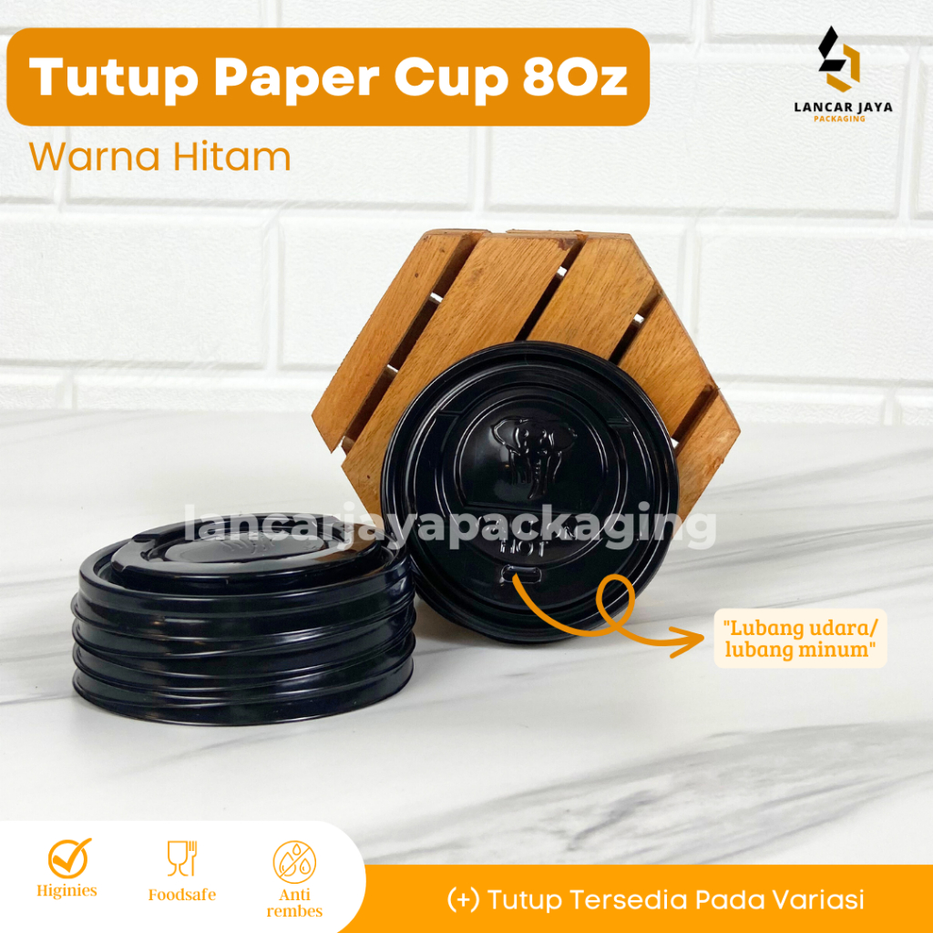Jual [50 PCS] Tutup Paper Cup 8 Oz 6.5 Oz 9 Oz Lid Gelas Kopi Nesto ...