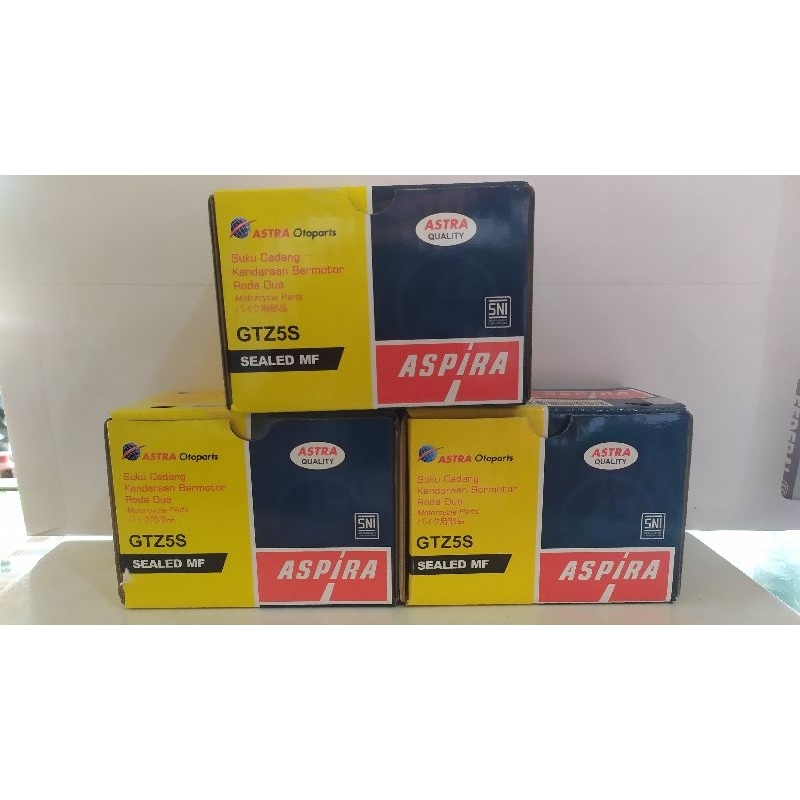 aki/accu motor aspira original ASTRA Otoparts beat all karisam supraX 125 spacy vario 110 blade revo absolute