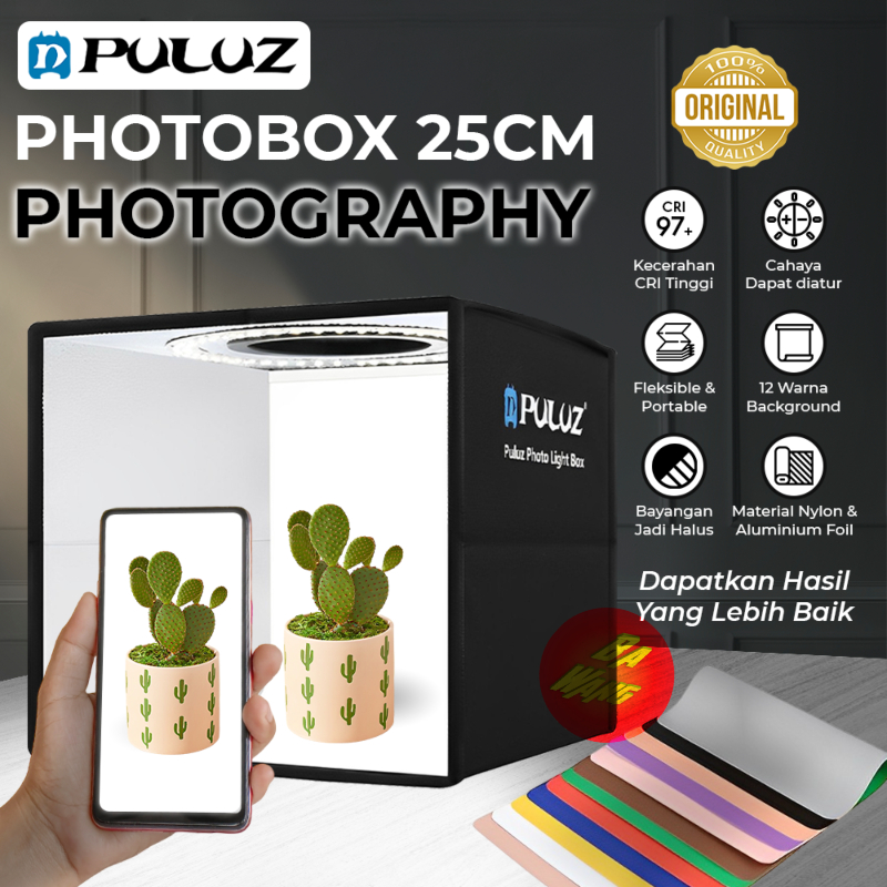 Jual PULUZ Foto Photo Light Box 25cm 96 LED Photobox FotoBox Mini