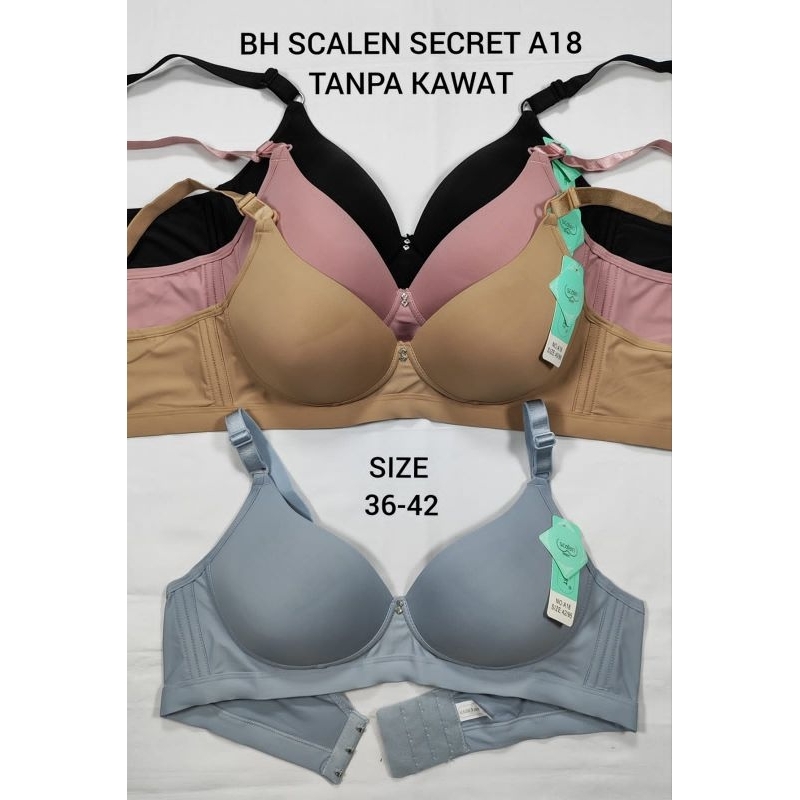 Jual BH/Bra Merek Scalen 2817 Air Cool, CUP C/BESAR, Pakaian Dalam Wanita  Dewasa, Tanpa Kawat