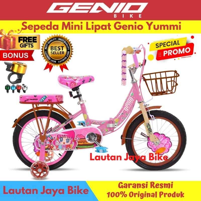Jual Sepeda Lipat Anak Perempuan 12 Genio Yummi | Shopee Indonesia