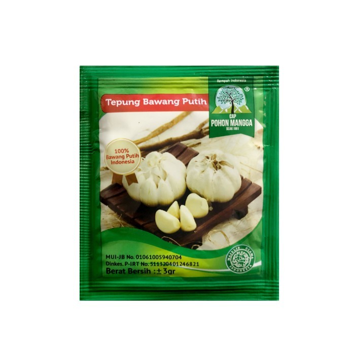 Jual Bumbu Bubuk Tepung Bawang Putih Cap Pohon Mangga Pomang Bumbu