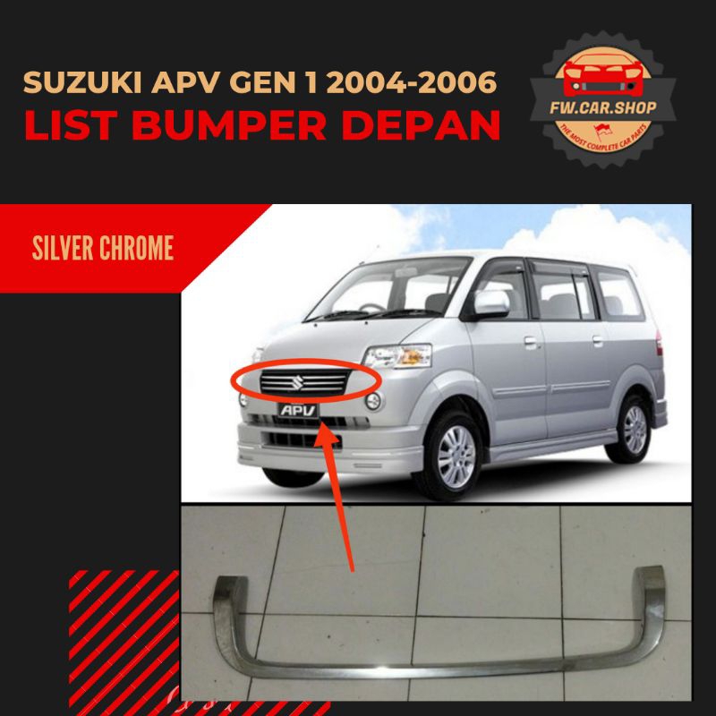 Jual LIST CHROME BUMPER DEPAN SUZUKI APV GEN 1 2004-2006 | Shopee Indonesia
