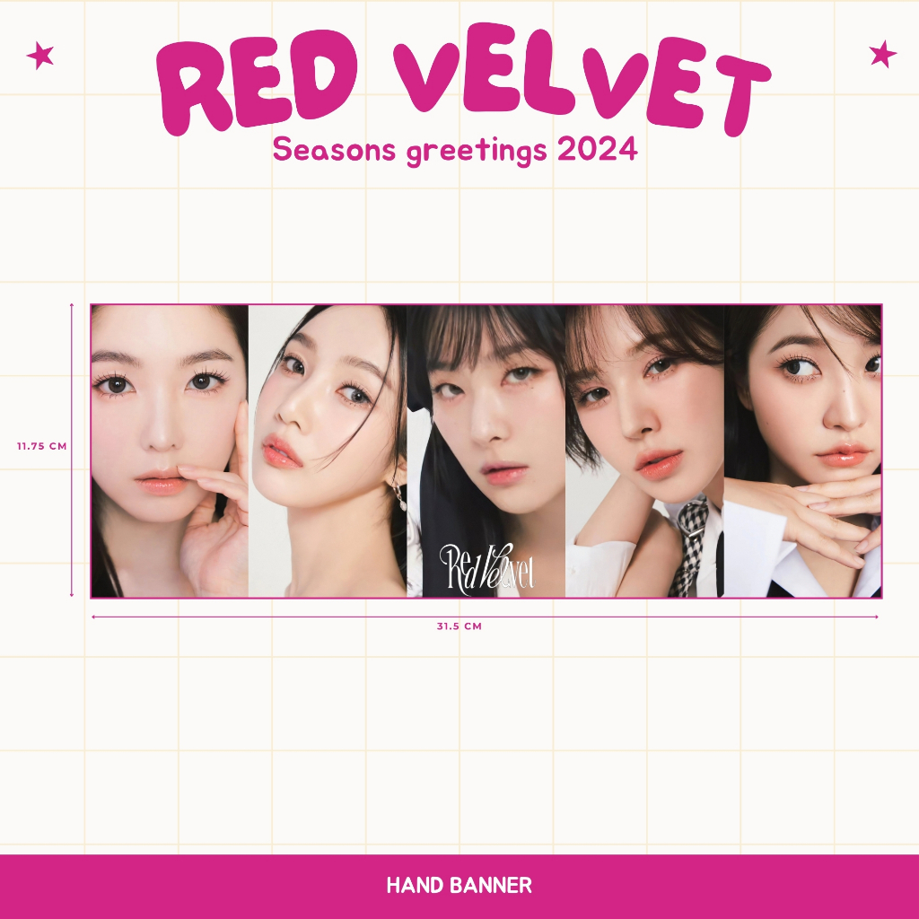 Jual HAND BANNER RED VELVET SEASONS GREETINGS 2024 HANDBANNER (HARGA 1