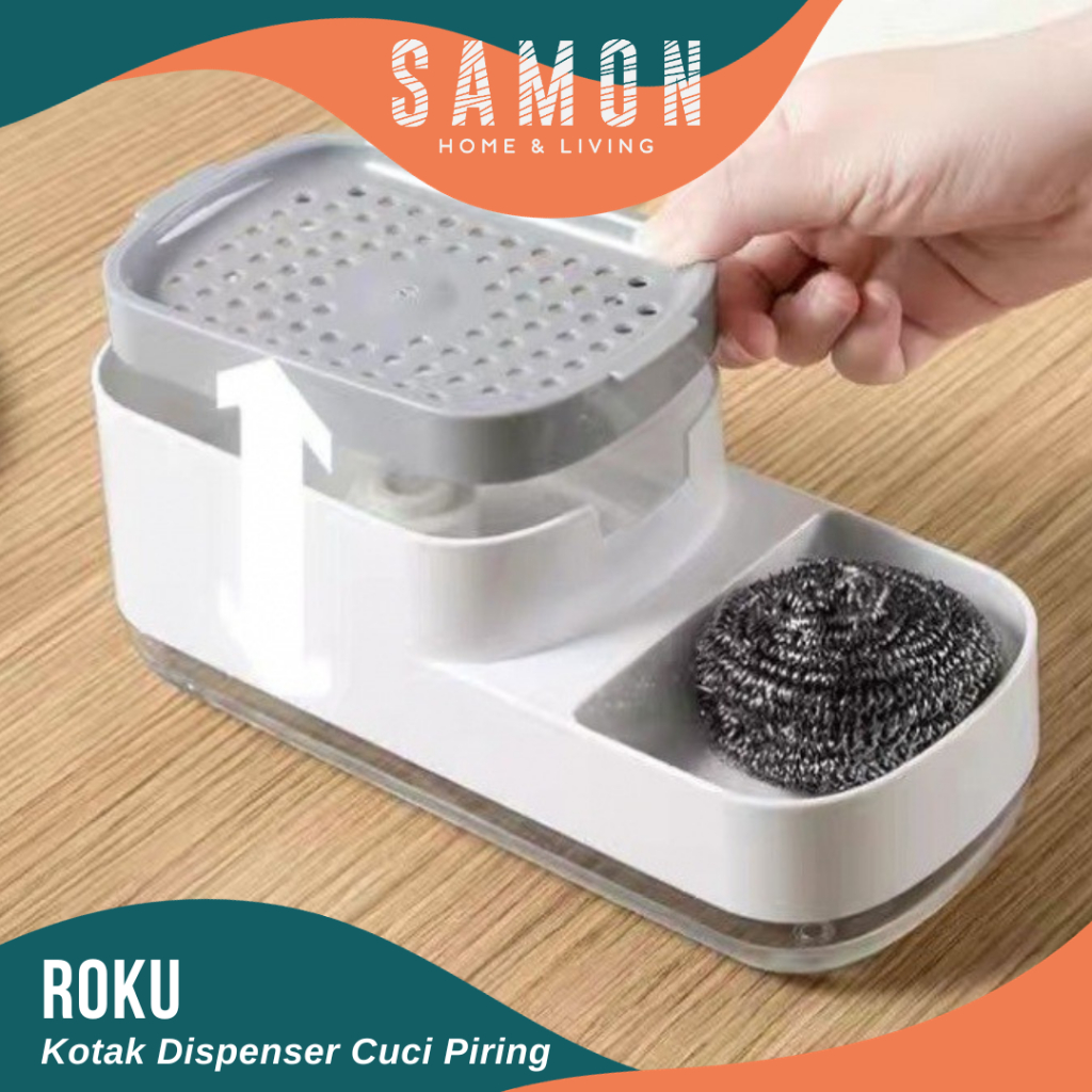 Jual 【SAMON】ROKU Dispenser Sabun Dapur Simple Wadah Cuci Piring Push ...