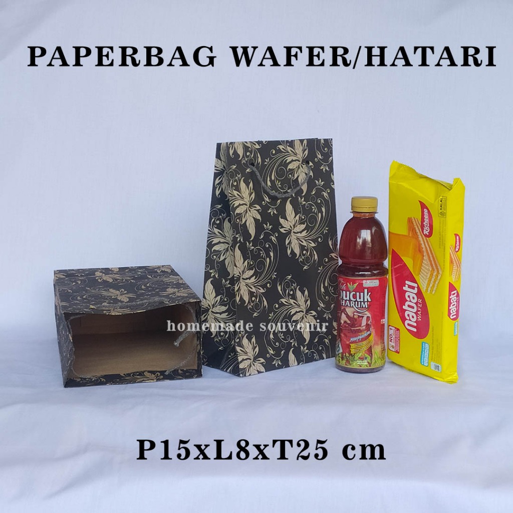 Jual Tas Souvenir Kertas Ukuran Wafer Motif Random 15x8x25 cm - 1 Pcs ...