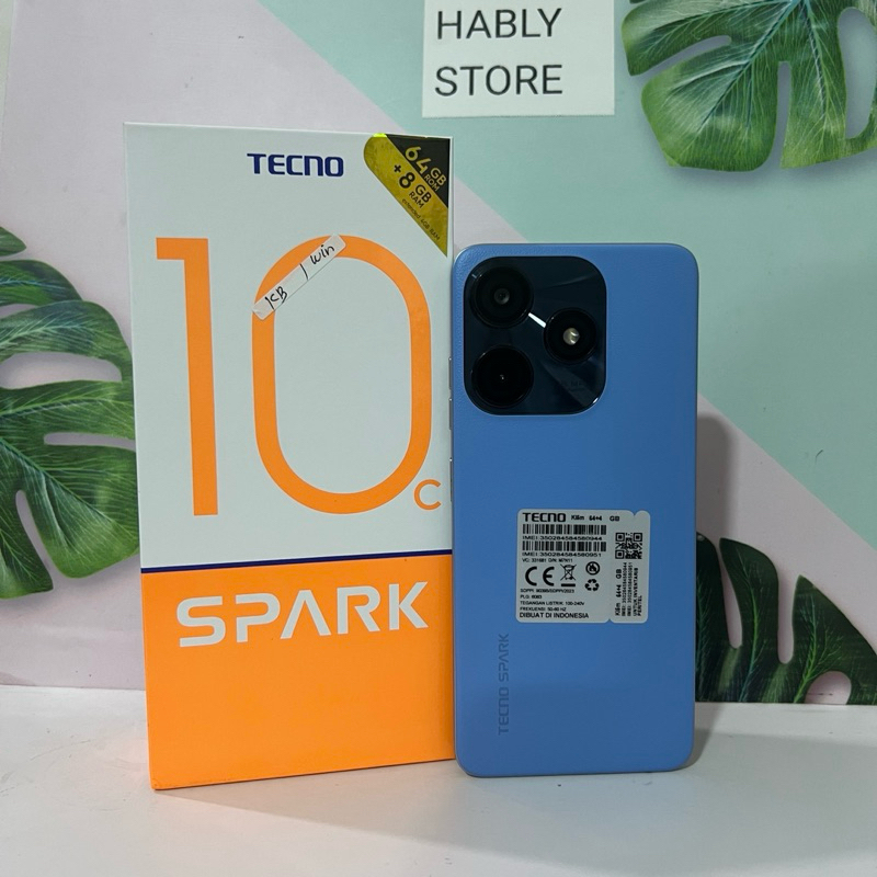 Jual TECNO SPARK 10c 4/64GB dan 4/128gb SECOND FULLSET | Shopee Indonesia