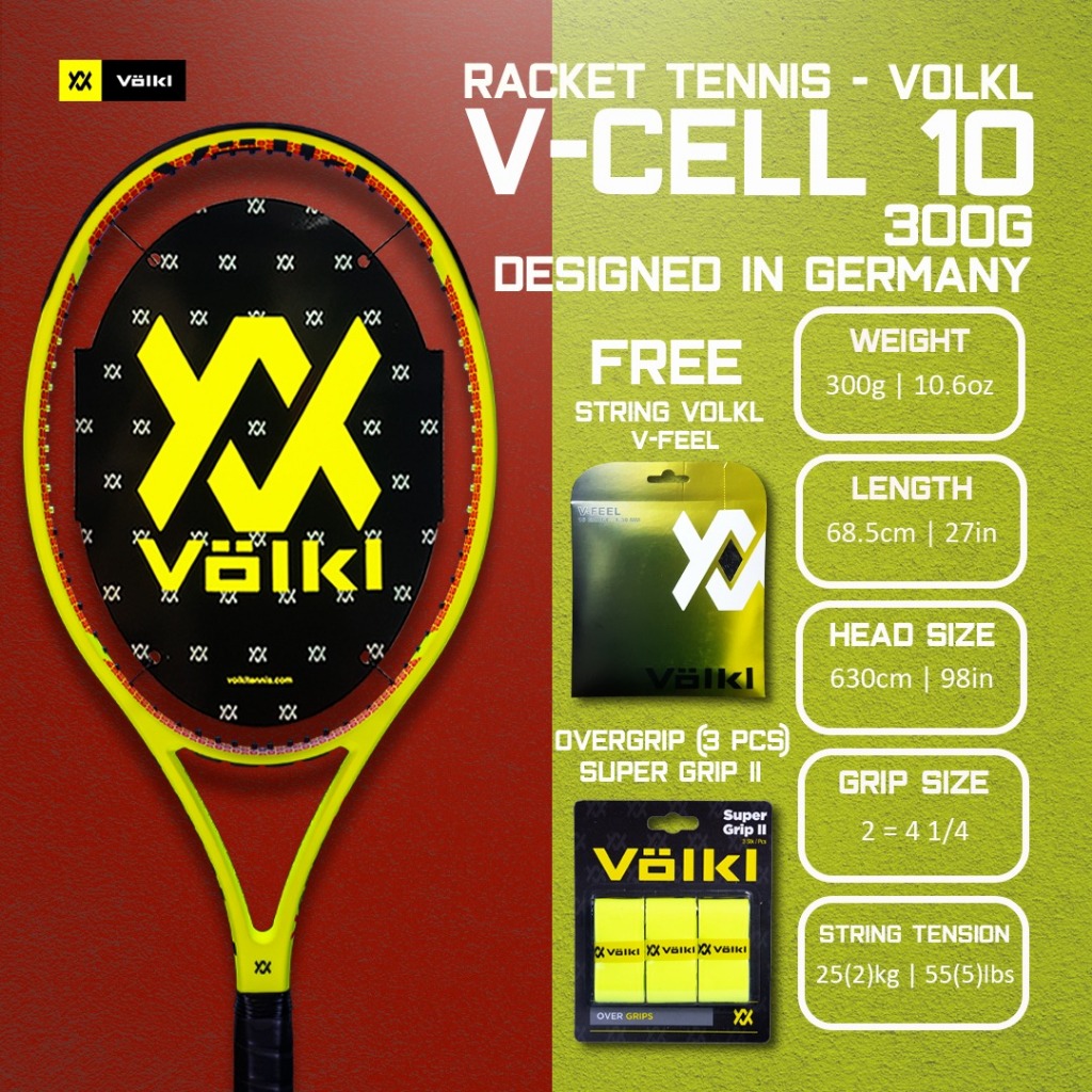 Jual Raket Tenis Tennis Volkl VCell 10 String Volkl V Feel | Shopee ...