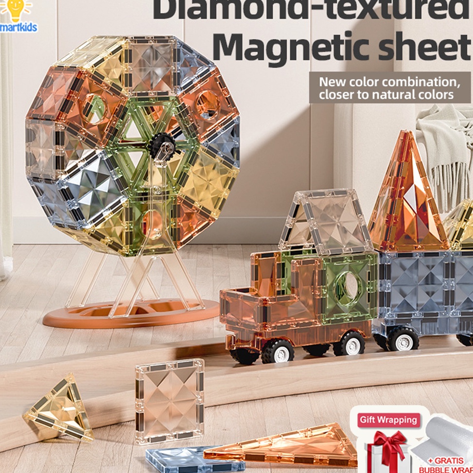 Jual Harga Spesial Mainan Magnetic Tiles Blocks 4D Diamond Puzzle Board ...