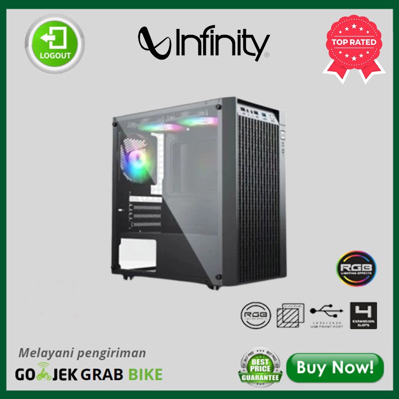 Jual Casing Pc Gaming Enlight Infinity Strike M Atx Include 3fan