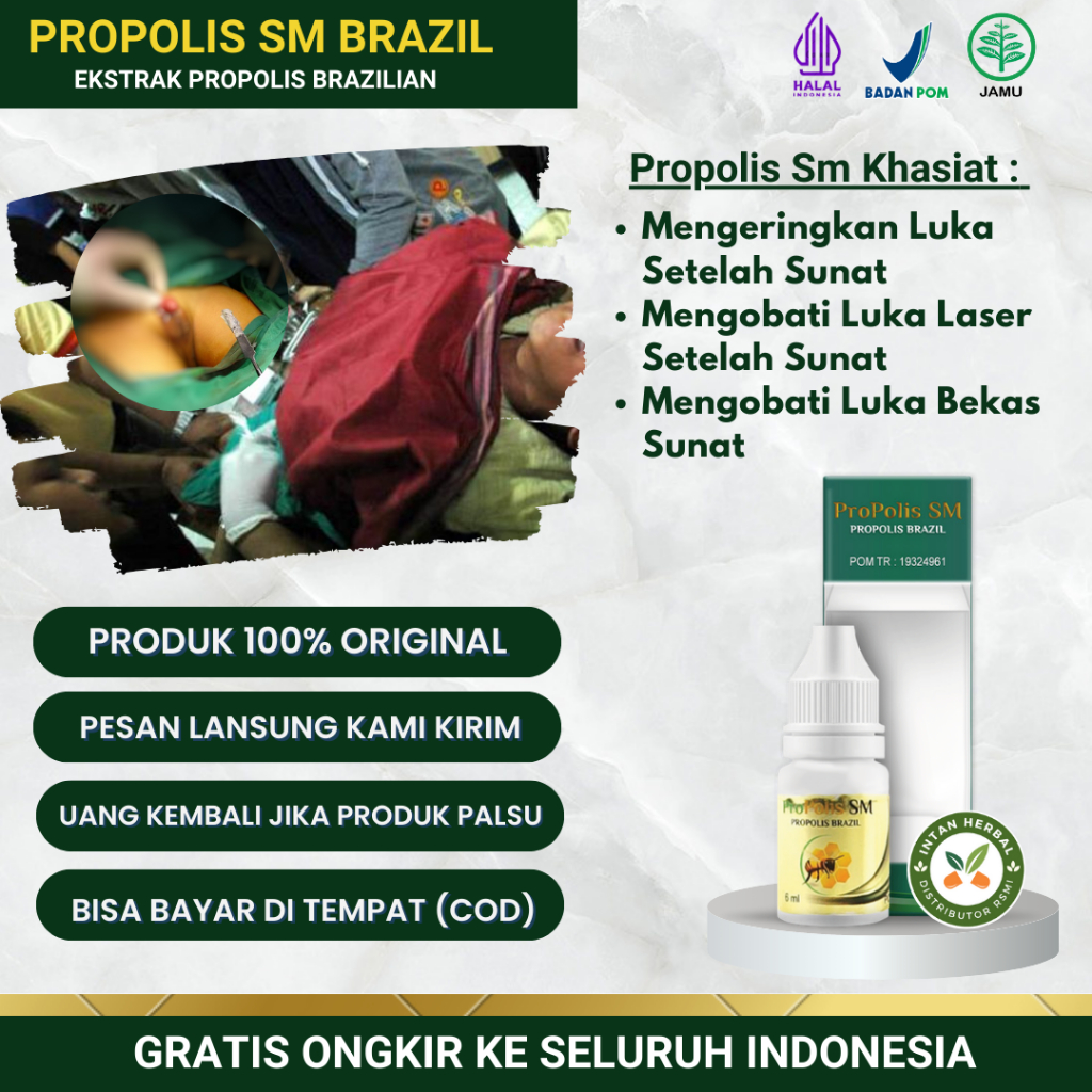 Jual Propolis Sm Obat Pengering Luka Sunat Penghilang Luka Bekas Jahitan Luka Sayatan Luka 