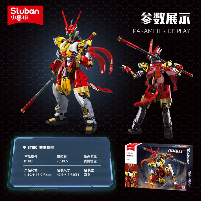 Jual Mainan Brick Sluban Robot Mecha Cyber Goku Wukong M38-B1180 ...