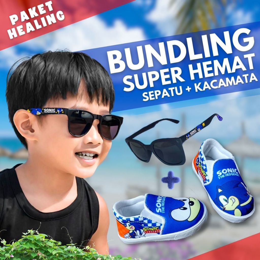 Jual Paket Healing - Bundle Hemat Sepatu + Kacamata Anak | Shopee Indonesia